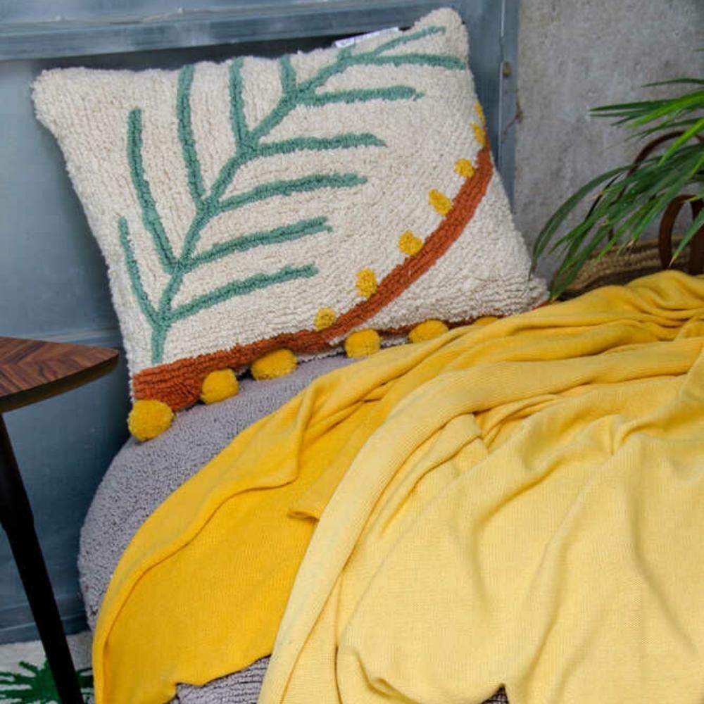 Washable Cushion Palm - Saffron Home Cushions Washable Cushion Palm
