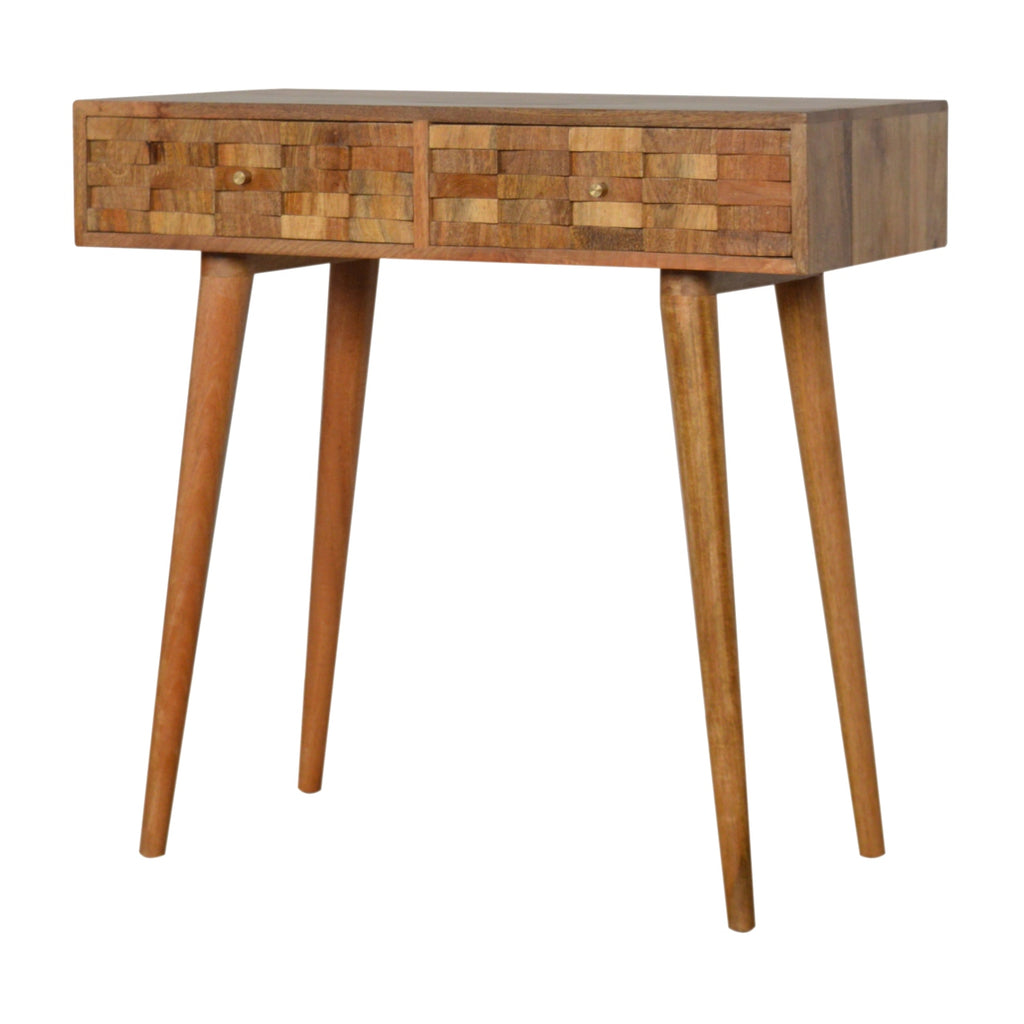 Tile Carved Console Table - Saffron Home Console Table Tile Carved Console Table