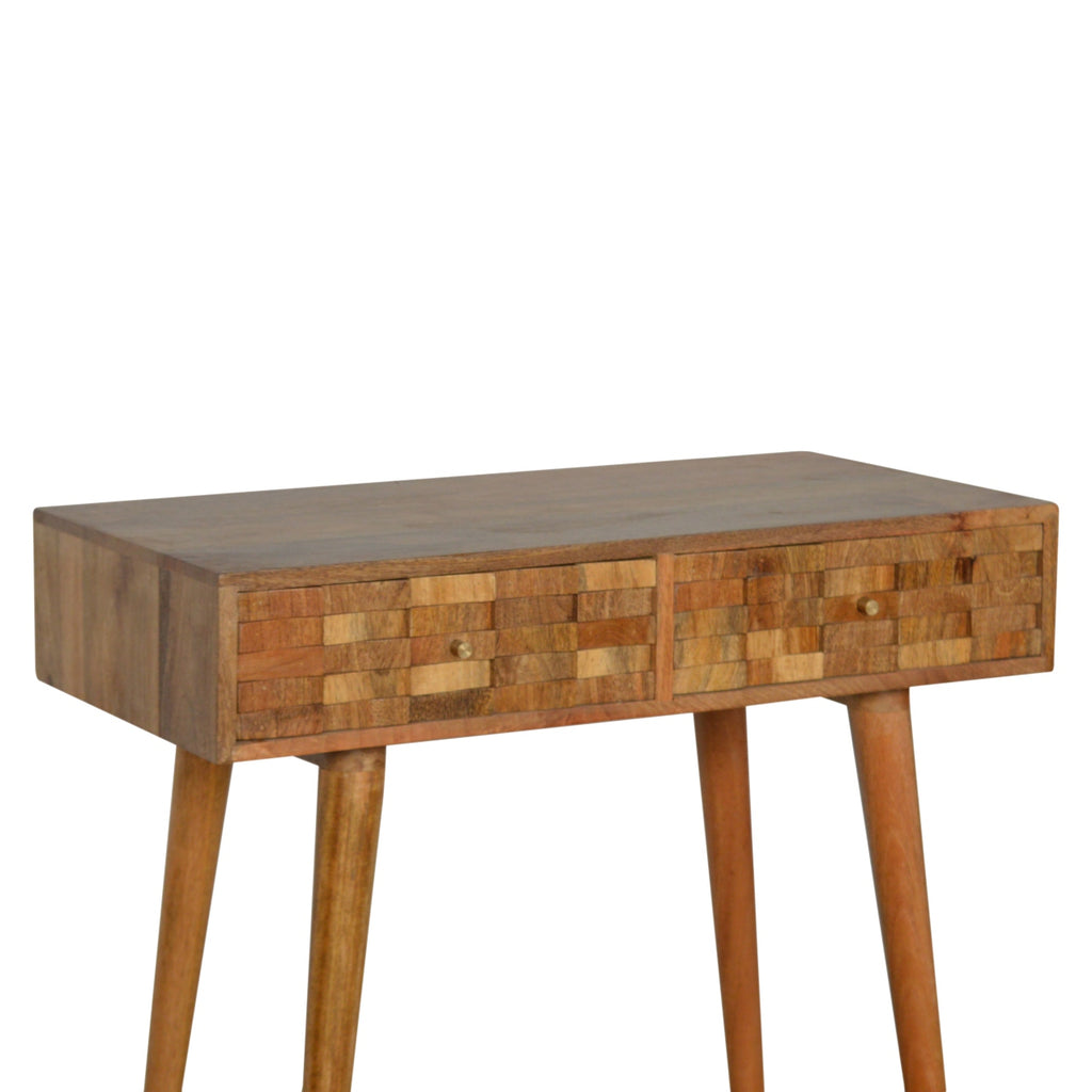 Tile Carved Console Table - Saffron Home Console Table Tile Carved Console Table