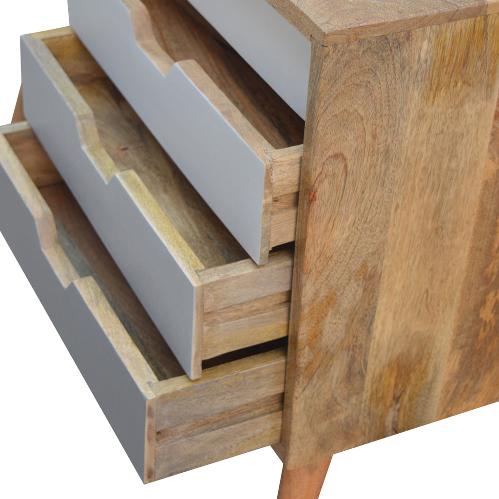 Grey Gradient Sliding Sideboard - Saffron Home Sideboard Grey Gradient Sliding Sideboard
