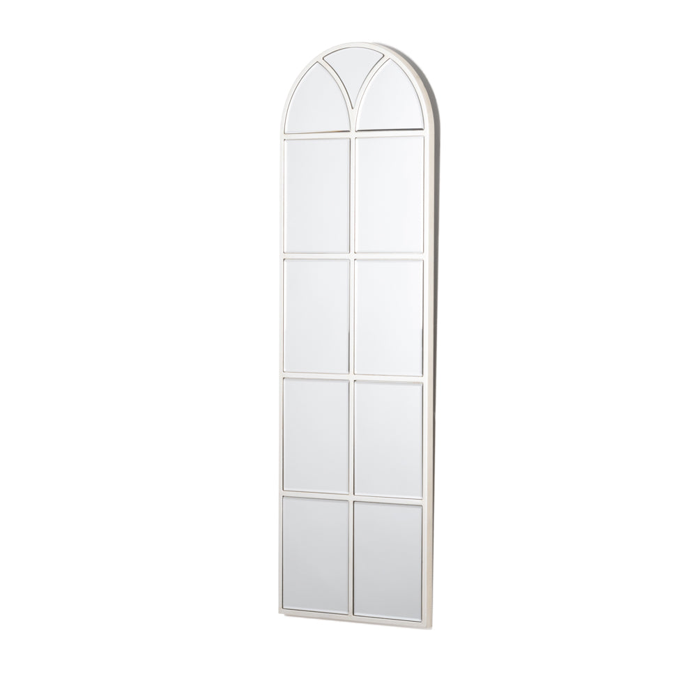 Slim Palladian Window Mirror Soft Champ 119cm - Saffron Home WINDOW MIRROR Slim Palladian Window Mirror Soft Champ 119cm