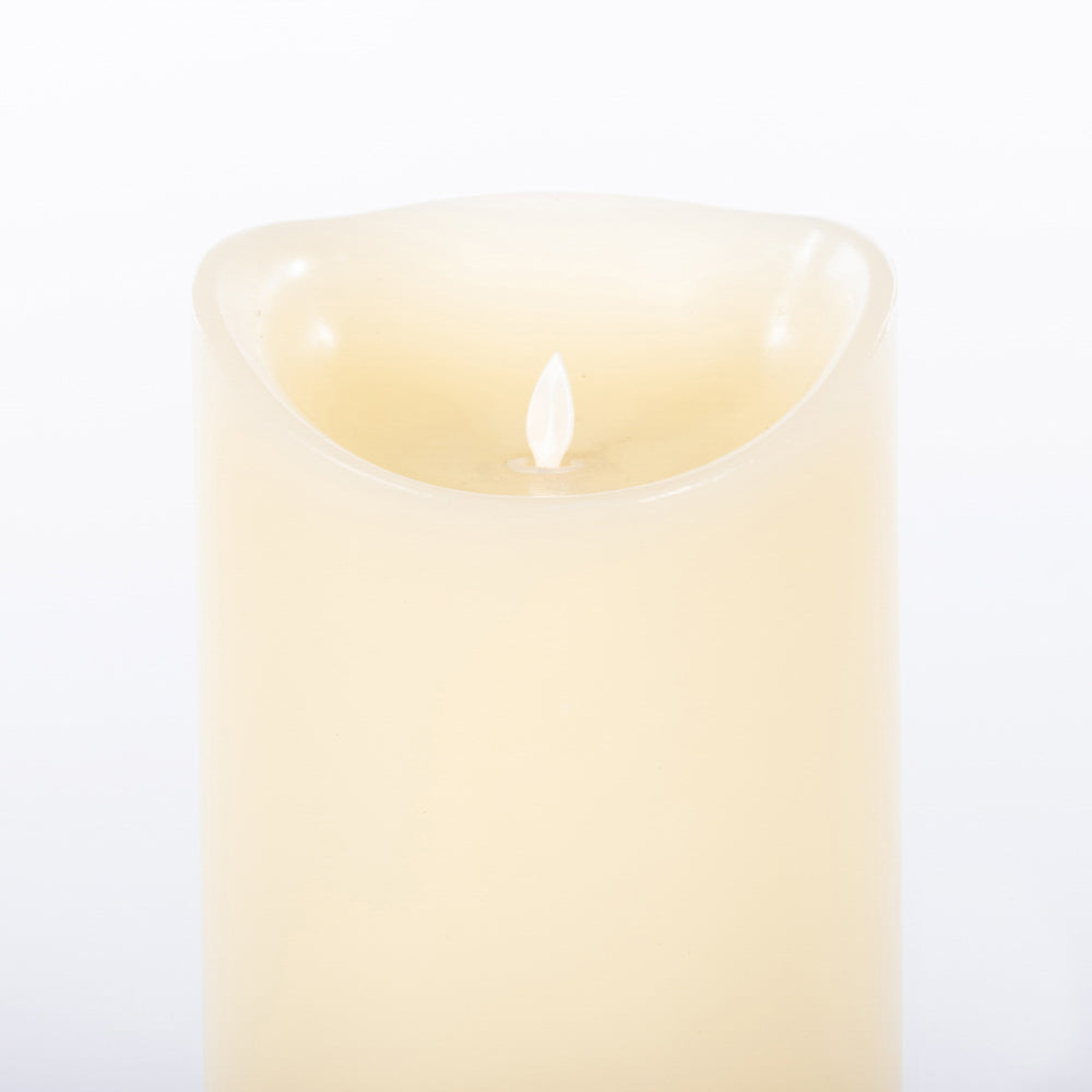 Flicker Led Candle W/5hr Timer Ivory 25cm - Saffron Home LED CANDLE Flicker Led Candle W/5hr Timer Ivory 25cm