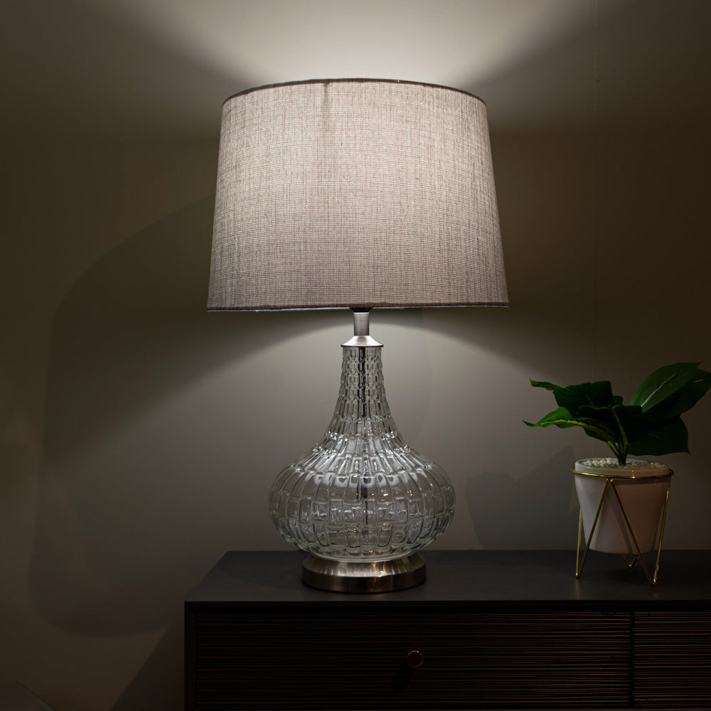 Lana Bulb Table Lamp Charcoal 60cm - Saffron Home TABLE LAMP Lana Bulb Table Lamp Charcoal 60cm