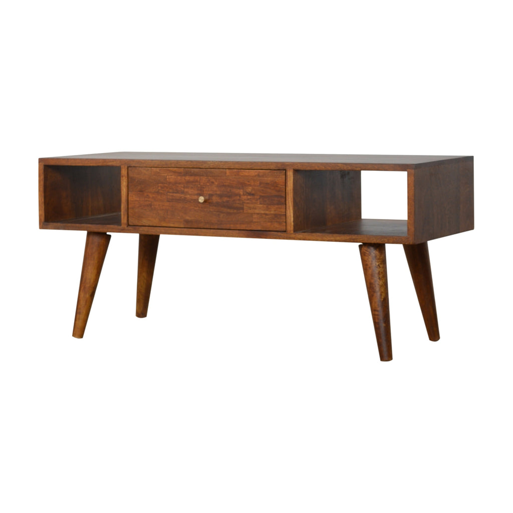 Mixed Chestnut Coffee Table - Saffron Home Coffee table Mixed Chestnut Coffee Table