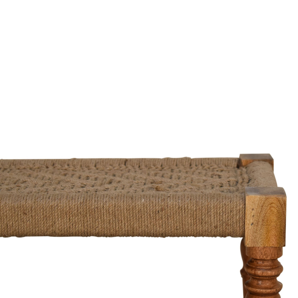 Fabric Turned Leg Bench - Saffron Home & Interiors Storage & Entryway Benches Fabric Turned Leg Bench