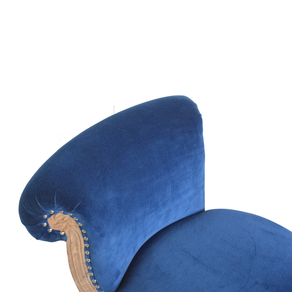 Royal Blue Studded Chair - Saffron Home & Interiors Chair Royal Blue Studded Chair