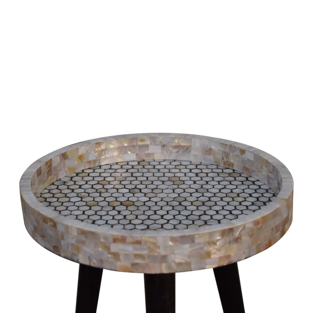 Honeycomb Mosaic End Table - Saffron Home Side Table Honeycomb Mosaic End Table