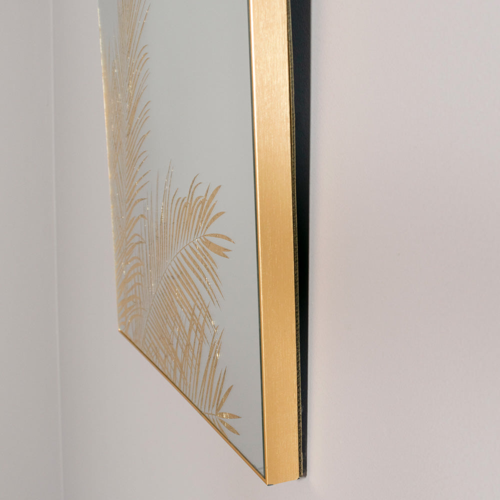 Mirror Art Fern Silhouette Gold - Saffron Home ART MIRROR Mirror Art Fern Silhouette Gold