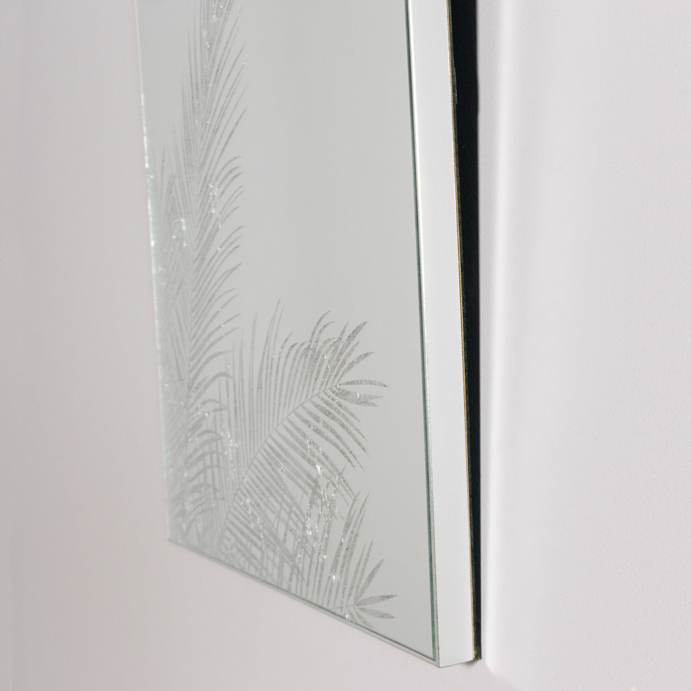 Mirror Art Fern Silhouette Silver - Saffron Home ART MIRROR Mirror Art Fern Silhouette Silver