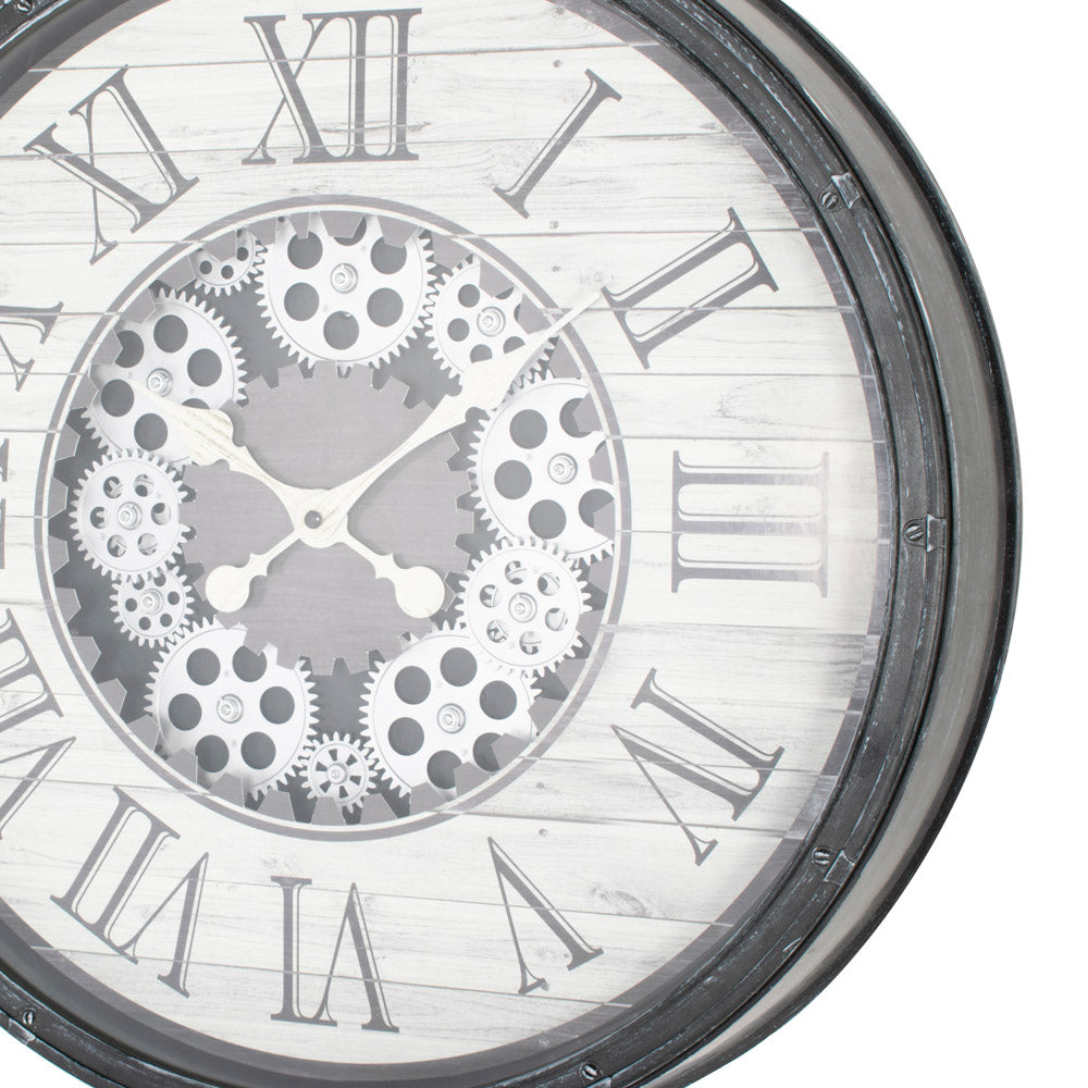 Clockworks Gears Clock Ant Grey - Saffron Home WALL CLOCK Clockworks Gears Clock Ant Grey