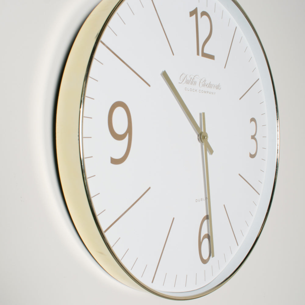 Clockworks Gold Modern Clock - Saffron Home WALL CLOCK Clockworks Gold Modern Clock