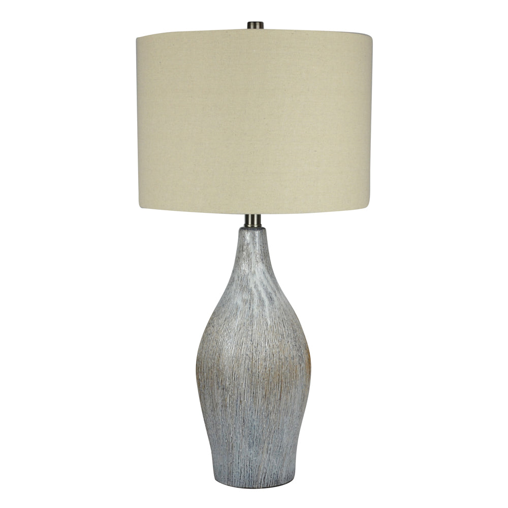 Alena Ceramic Lamp Beige Linen Shade - Saffron Home TABLE LAMP Alena Ceramic Lamp Beige Linen Shade
