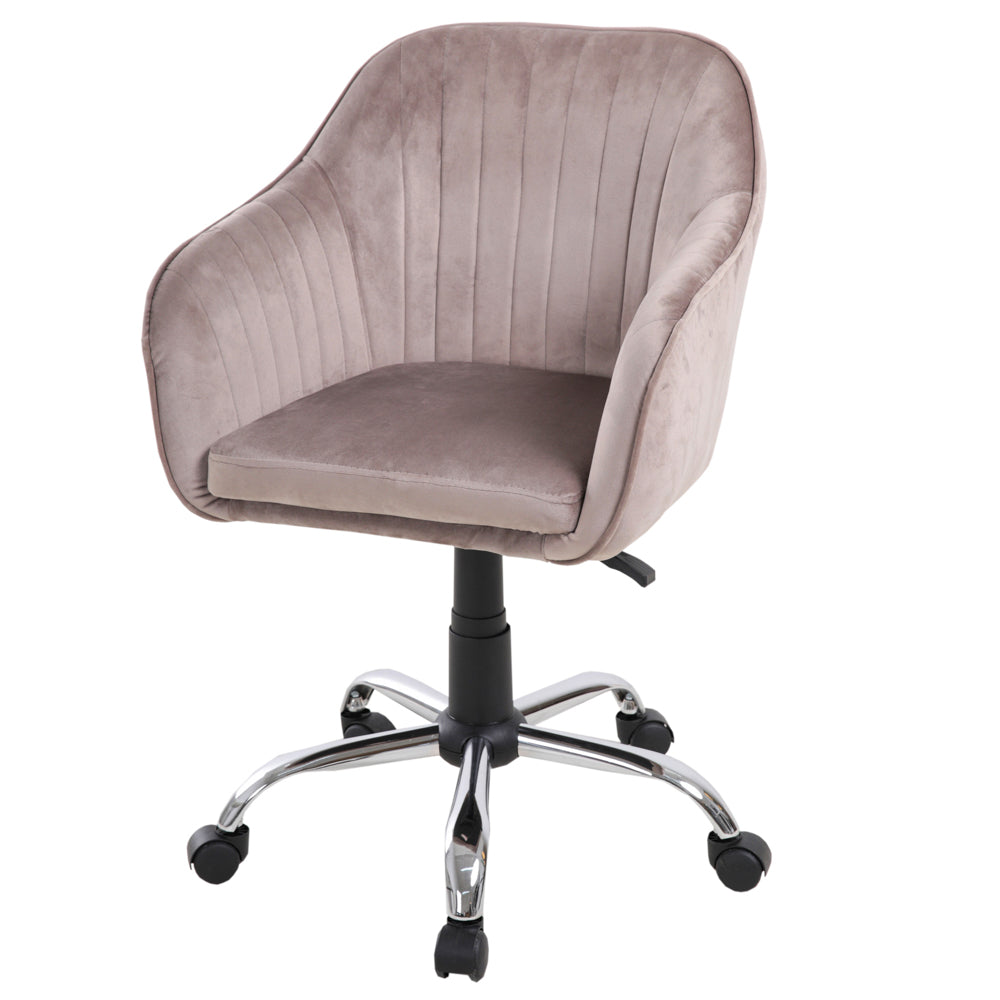 Regina Home Office Chair Velvet Grey - Saffron Home CHAIR Regina Home Office Chair Velvet Grey