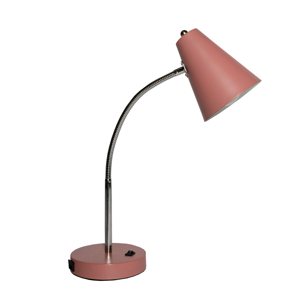 Desk Lamp With Usb Charger Coral Pink - Saffron Home TABLE LAMP Desk Lamp With Usb Charger Coral Pink