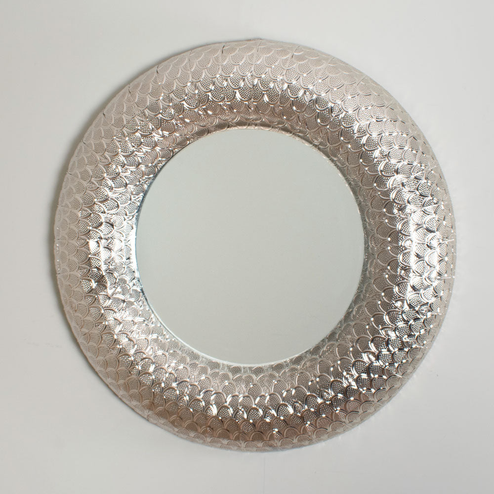 Agadir Mirror Silver 90cm - Saffron Home WALL MIRROR Agadir Mirror Silver 90cm