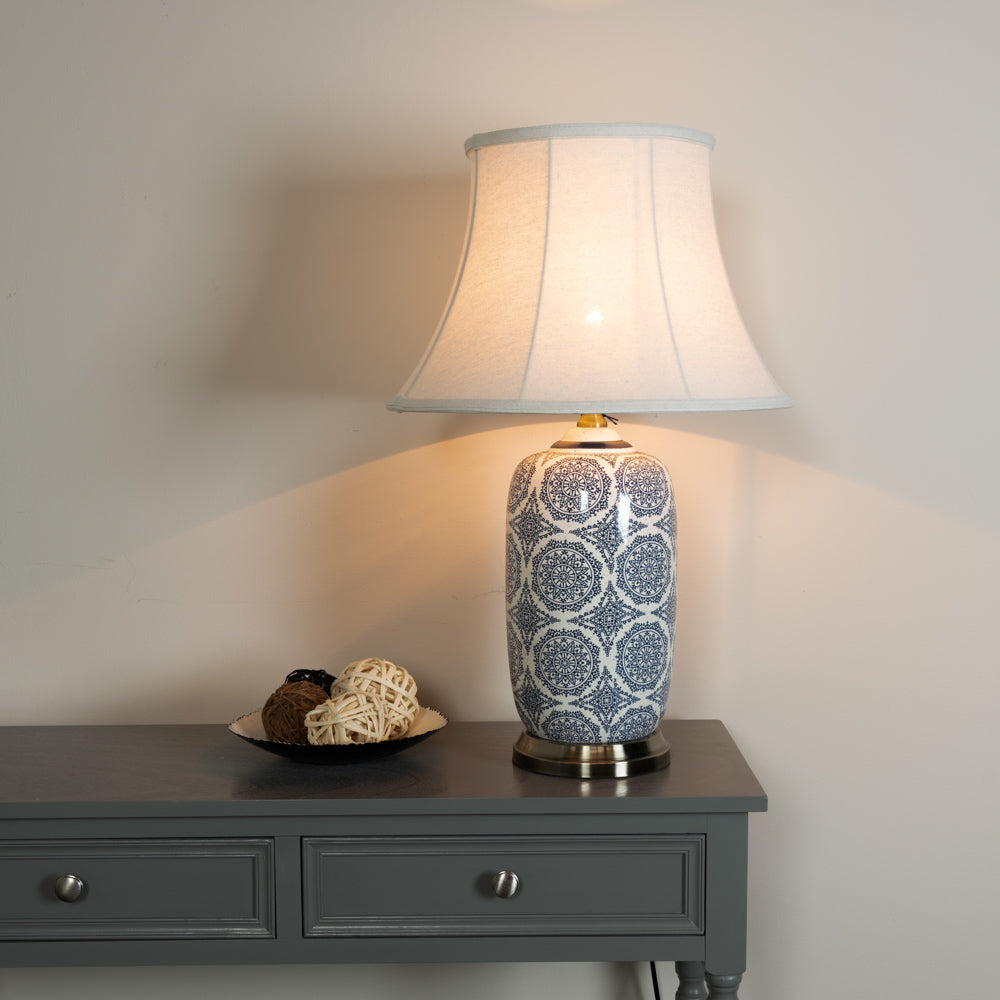 Karin Ceramic Table Lamp 54cm - Saffron Home TABLE LAMP Karin Ceramic Table Lamp 54cm