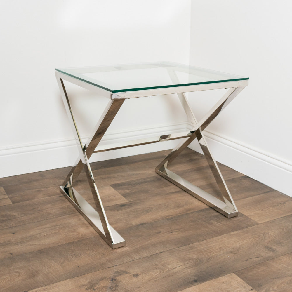 Mercury End Table Polished Chrome - Saffron Home SIDE TABLE Mercury End Table Polished Chrome