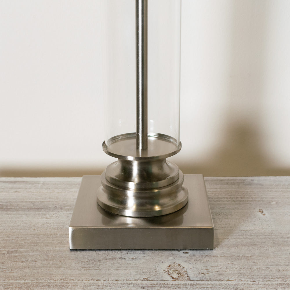 Ella Glass Cylinder Table Lamp 59cm - Saffron Home TABLE LAMP Ella Glass Cylinder Table Lamp 59cm