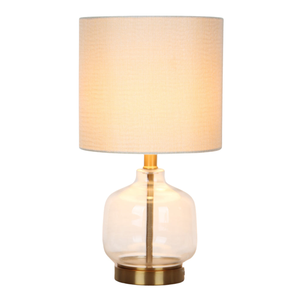 Megan Glass Table Lamp Gold 47cm - Saffron Home TABLE LAMP Megan Glass Table Lamp Gold 47cm