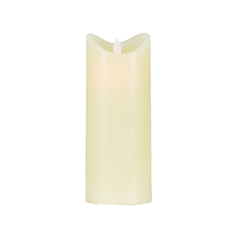 Flicker Led Candle W/5hr Timer Ivory 20cm - Saffron Home LED CANDLE Flicker Led Candle W/5hr Timer Ivory 20cm