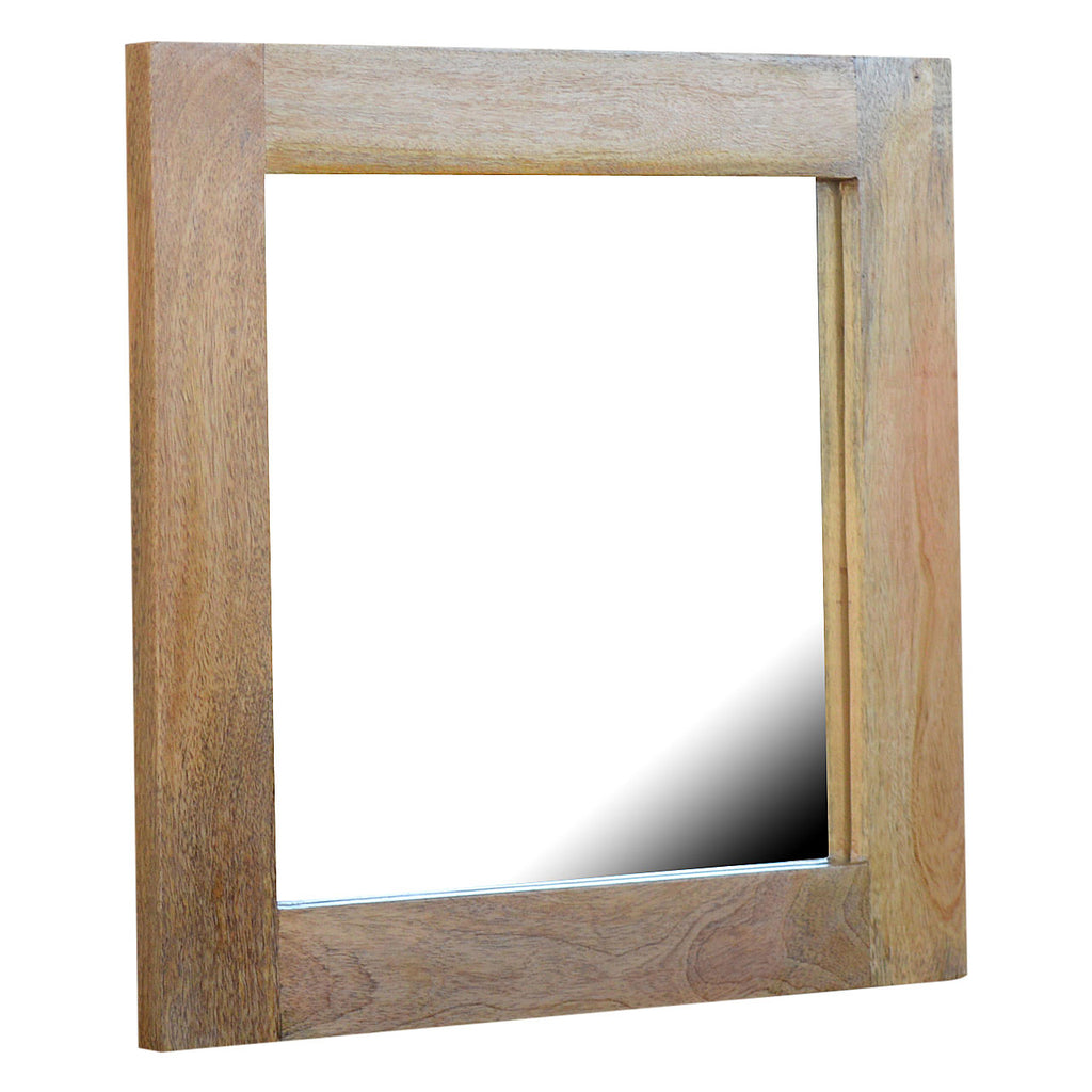Square Wooden Frame with Mirror - Saffron Home Mirror Square Wooden Frame with Mirror