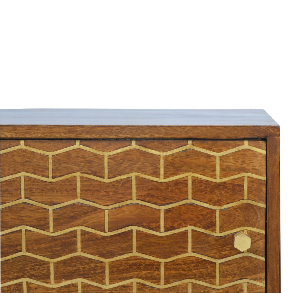 Gold Pattern Sideboard - Saffron Home & Interiors Sideboard Gold Pattern Sideboard