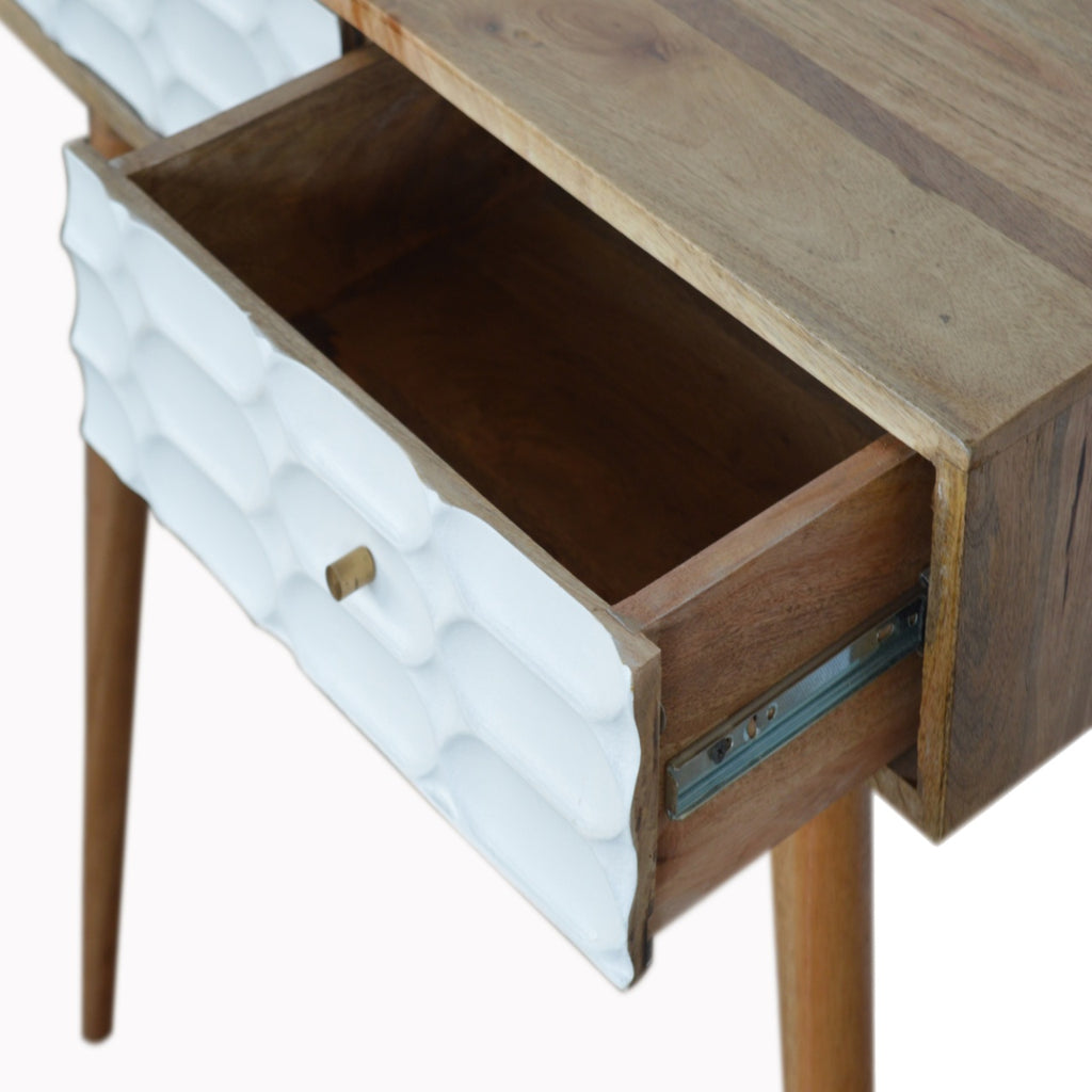 Capsule White Painted Console Table - Saffron Home & Interiors Console Table Capsule White Painted Console Table