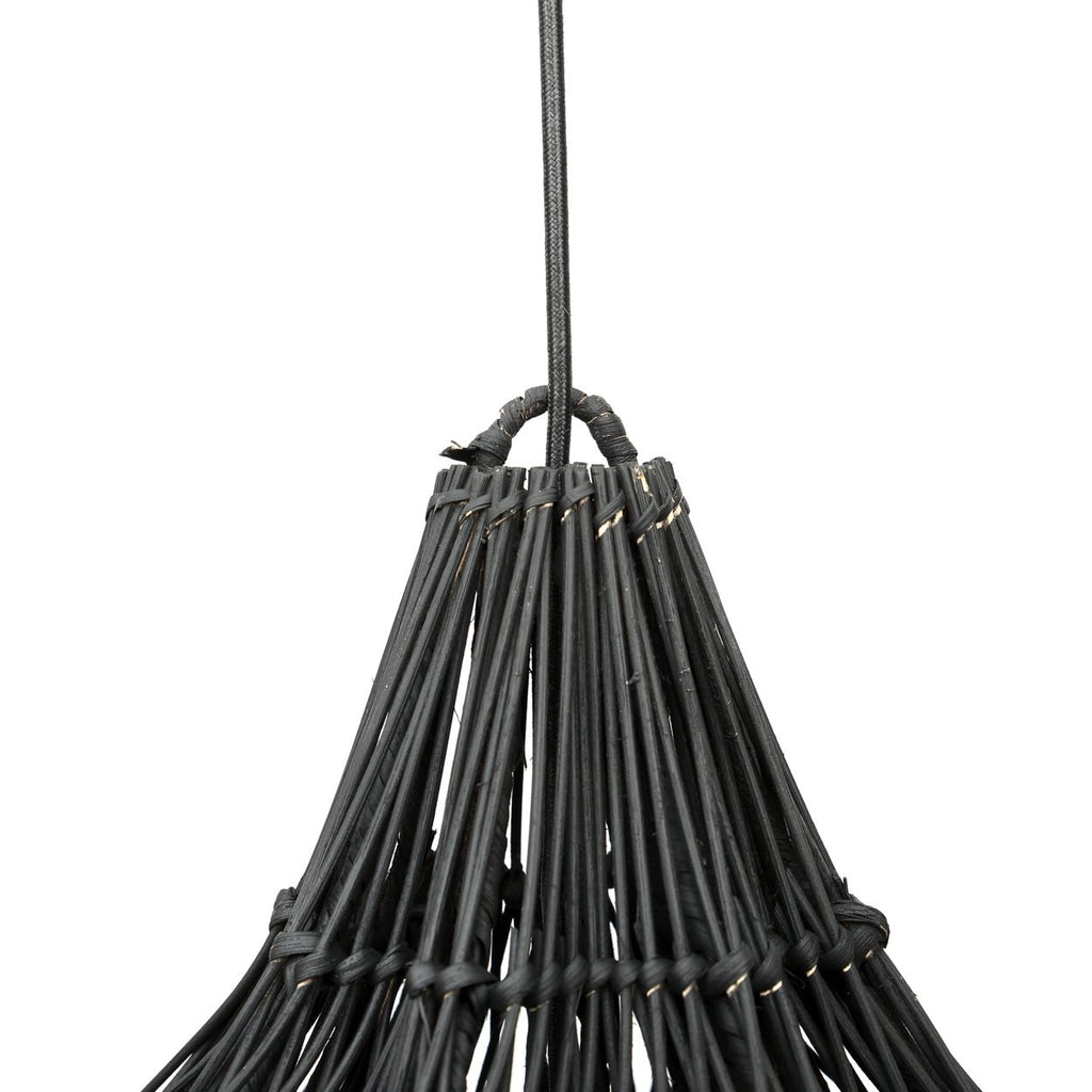Whipped Hanging Lamp Shade Black XL - Saffron Home Lamp shade Whipped Hanging Lamp Shade Black XL