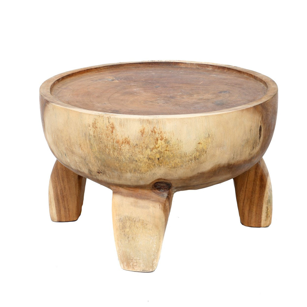 Munggur Wood Side Table 55cm - Saffron Home Side Table Munggur Wood Side Table 55cm